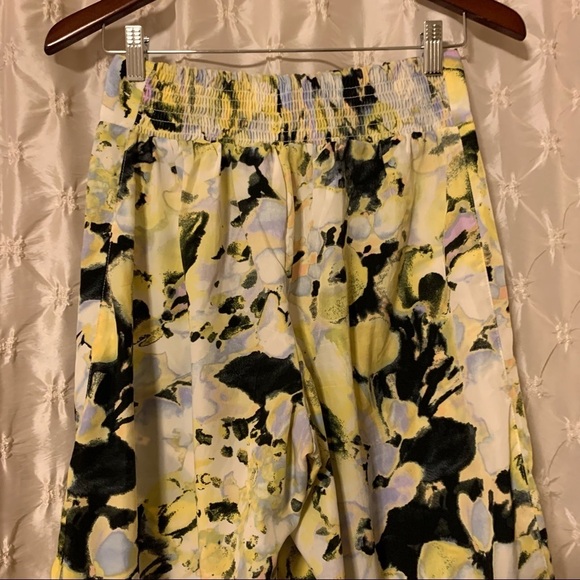 Bar III Yellow Floral Wide Leg Boho Palazzo Pants - Picture 6 of 12